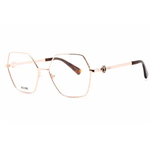Moschino Women's Eyeglasses - Gold Copper Geometric Full Rim Frame | MOS593 0DDB 00
