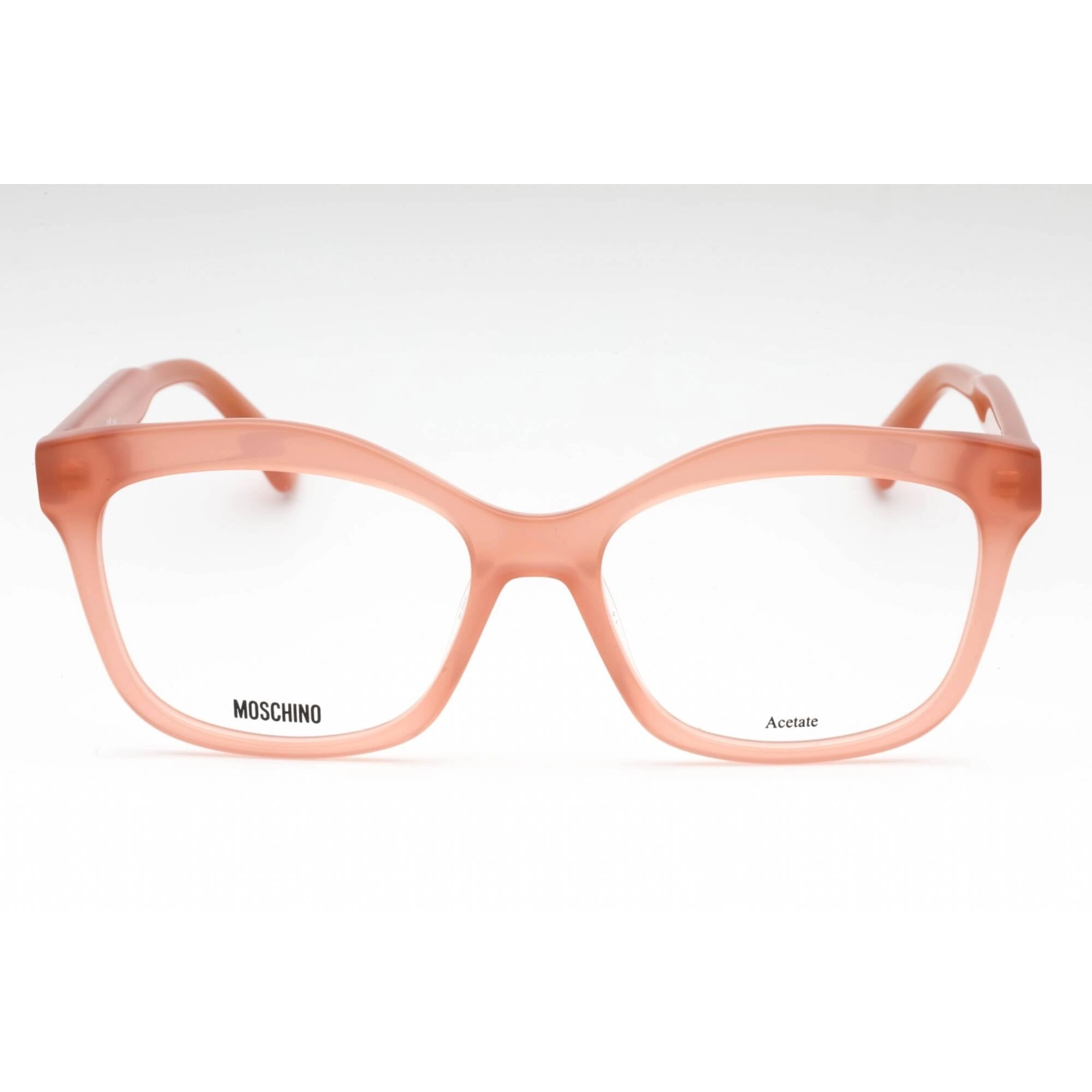 Moschino Women's Eyeglasses - Peach Acetate Cat Eye Shape Full Rim Frame | MOS606 733