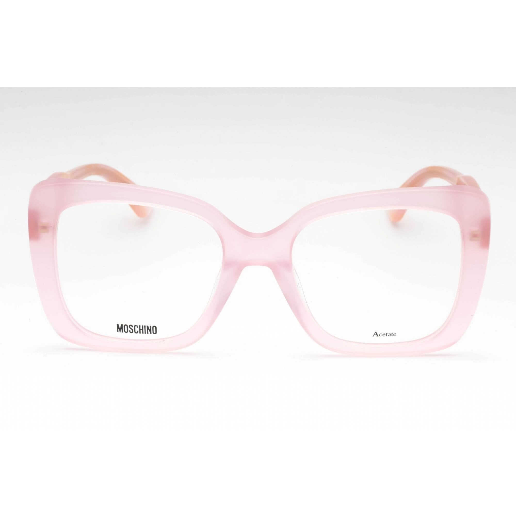 Moschino Women's Eyeglasses - Pink Acetate Butterfly Shape Full Rim Frame | MOS614 35J
