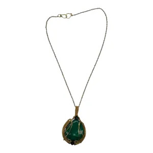 Necklace Charm By Clothes Mentor In Green