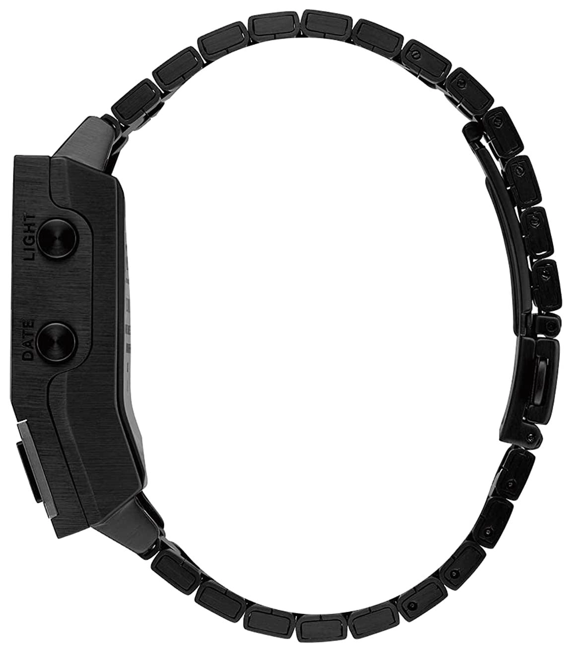 Nixon Dork Too Black Stainless Steel Black Dial Digital Quartz Mens Watch A1266-001 - Broken Box