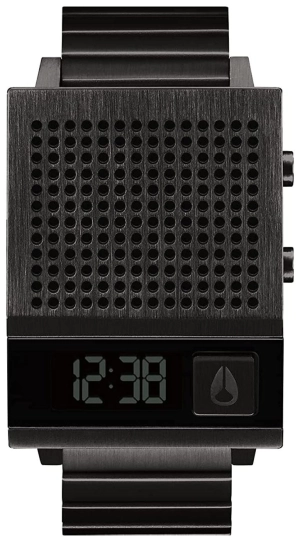 Nixon Dork Too Black Stainless Steel Black Dial Digital Quartz Mens Watch A1266-001 - Broken Box