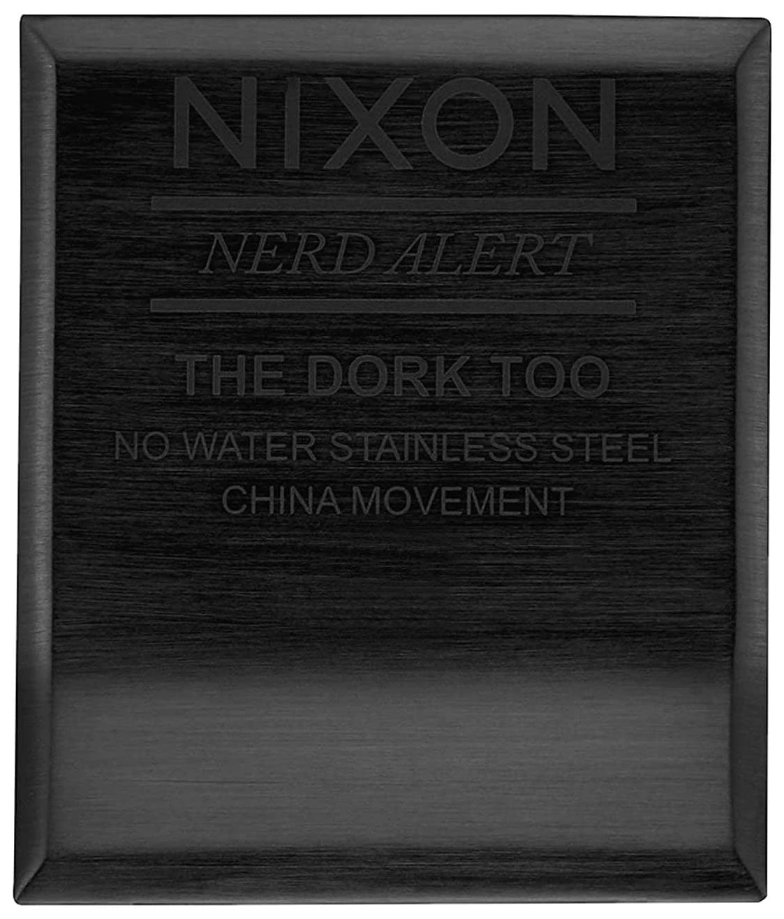 Nixon Dork Too Black Stainless Steel Black Dial Digital Quartz Mens Watch A1266-001 - Broken Box