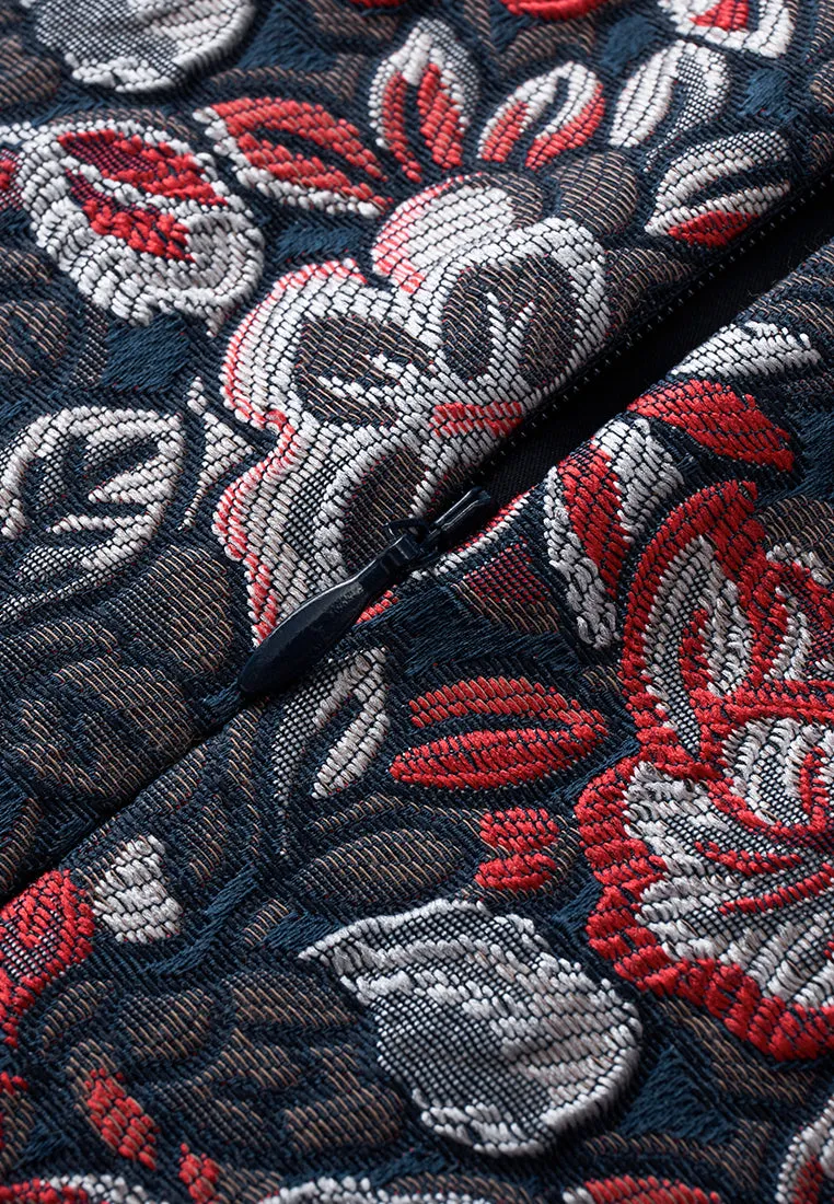 Oriental Jacquard Dress