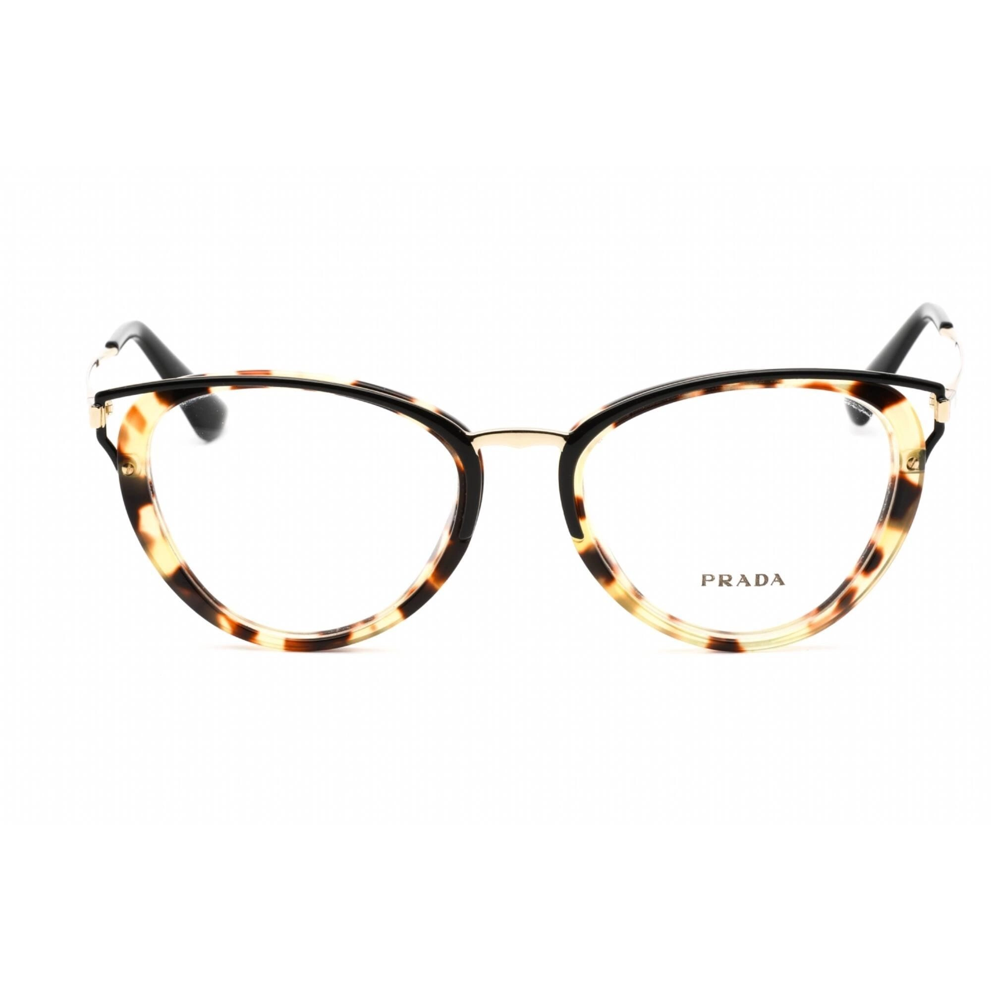 Prada Women's Eyeglasses - Havana Plastic Rectangular Shape Frame | 0PR 53UV 7S01O1