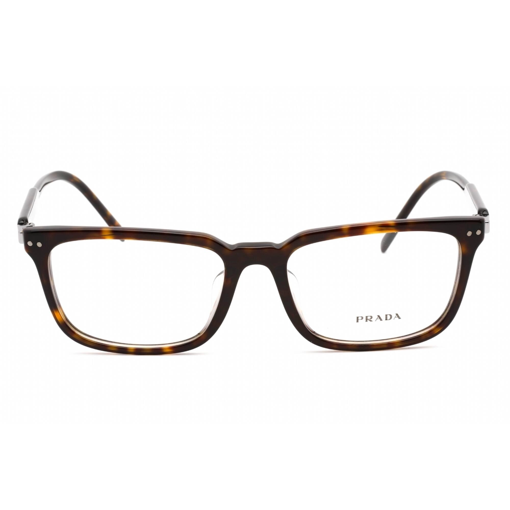 Prada Women's Eyeglasses - Rectangular Shape Tortoise Plastic Frame | 0PR 13YVF 2AU1O1