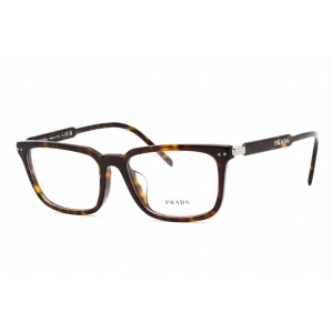 Prada Women's Eyeglasses - Rectangular Shape Tortoise Plastic Frame | 0PR 13YVF 2AU1O1
