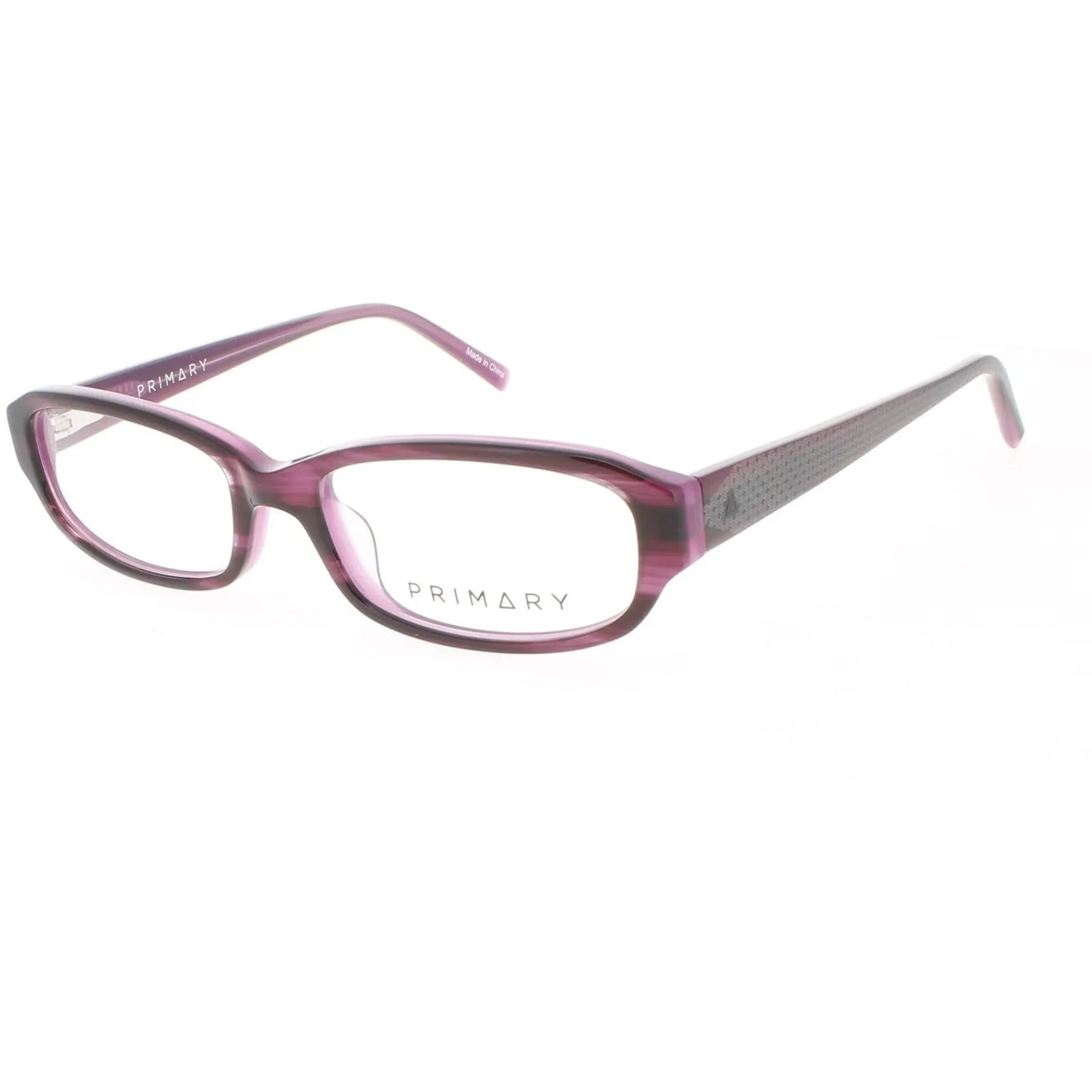 Primary Women's Eyeglasses - Demo Lens Plastic Rectangular Full Rim | 1067 FUSHCIA