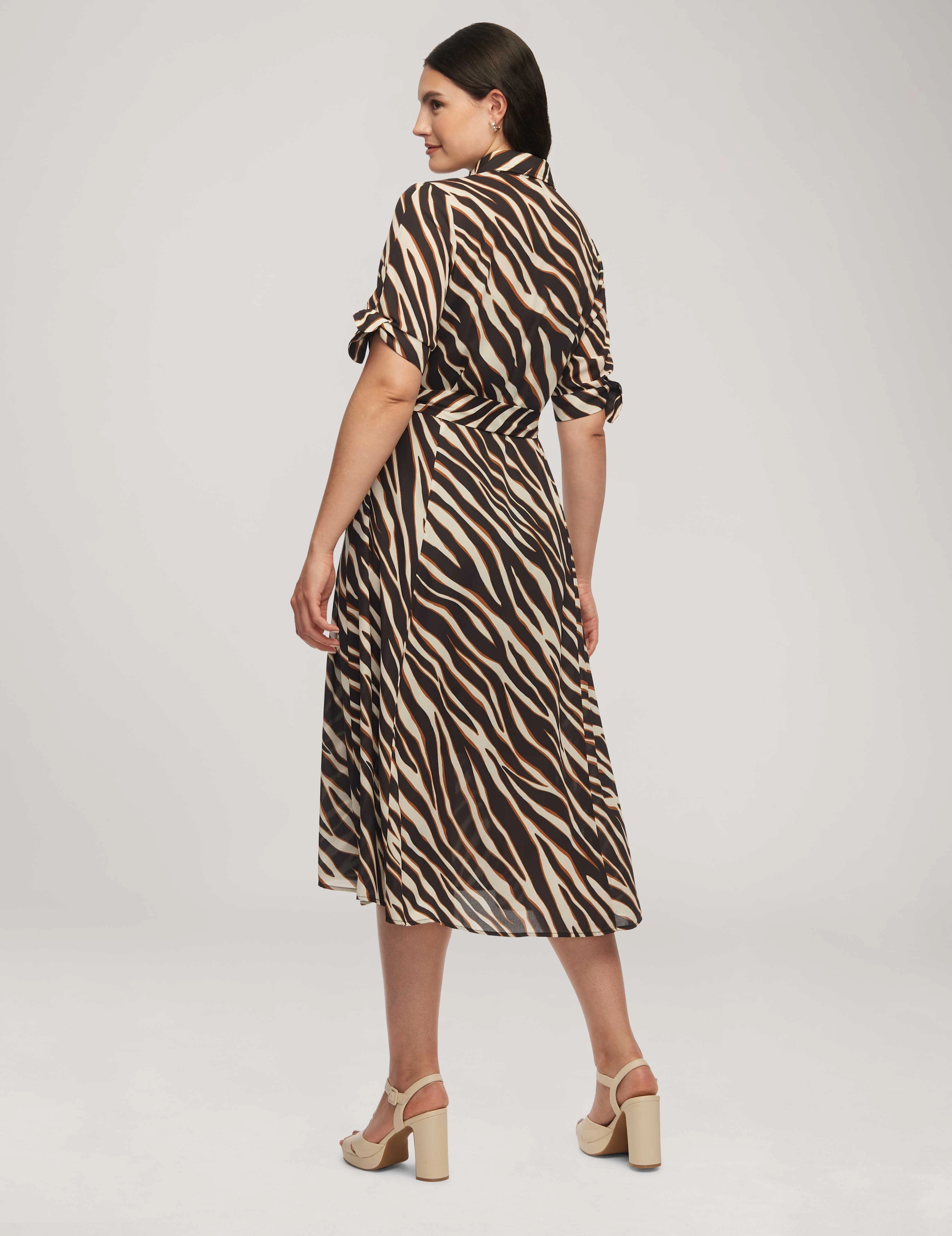 Printed Tie Sleeve Dress- Sale