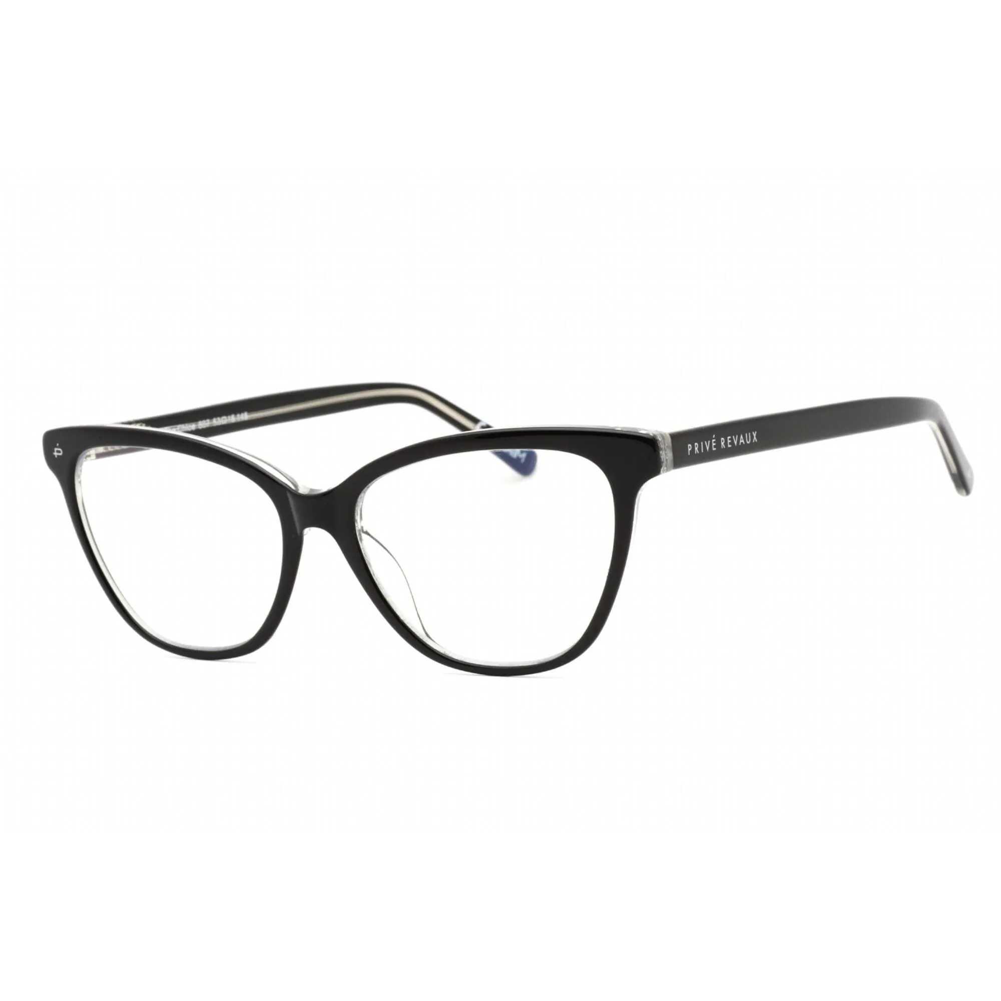 Prive Revaux Women's Eyeglasses -Plastic Cat Eye Shape Frame | Chloe Caviar Black