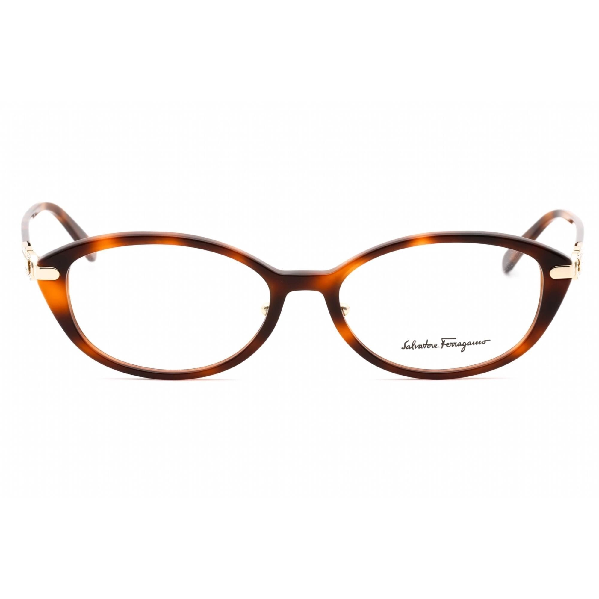 Salvatore Ferragamo Women's Eyeglasses - Havana Full Rim Oval Frame | SF2882RA 214