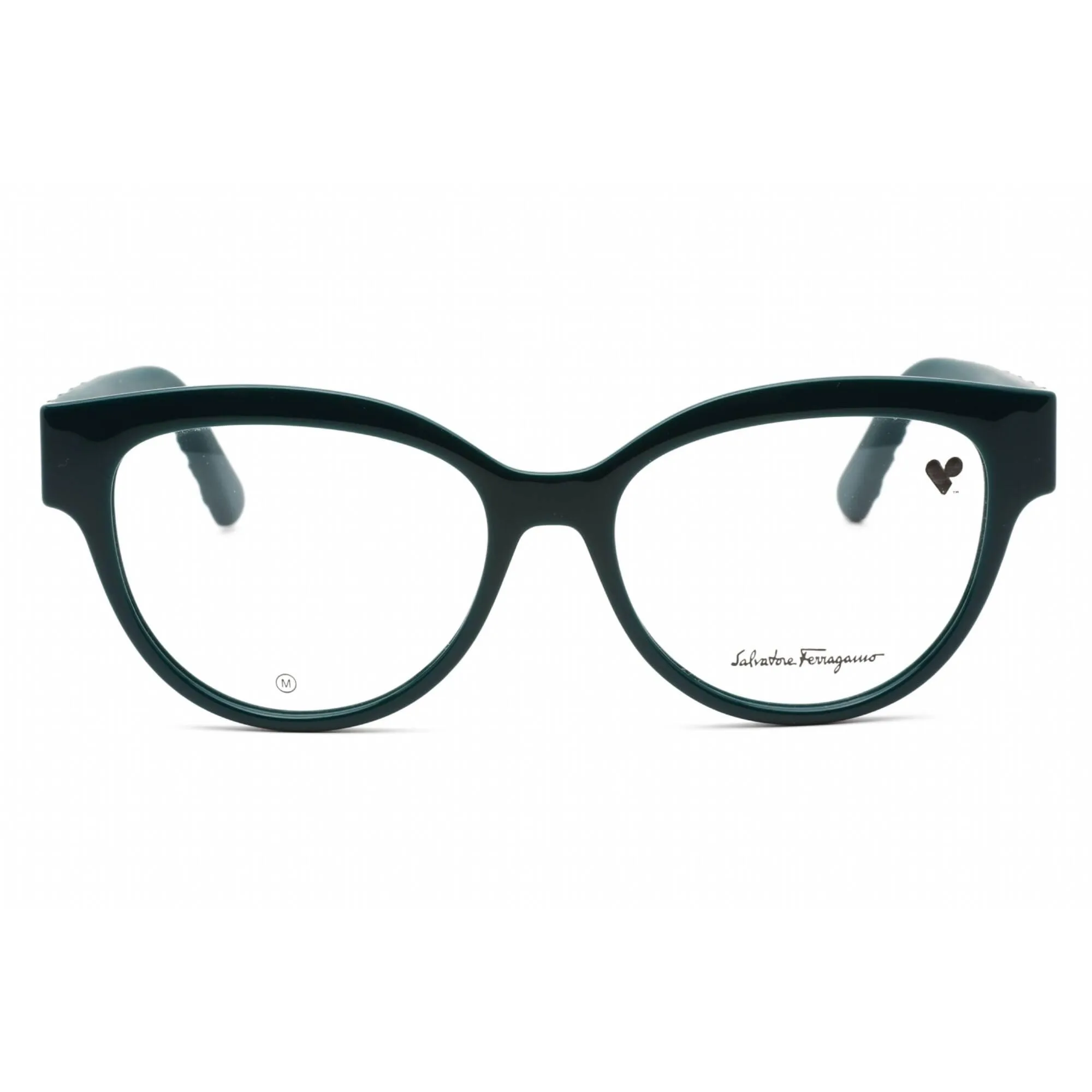 Salvatore Ferragamo Women's Eyeglasses - Petrol Plastic Cat Eye Frame | SF2957E 321