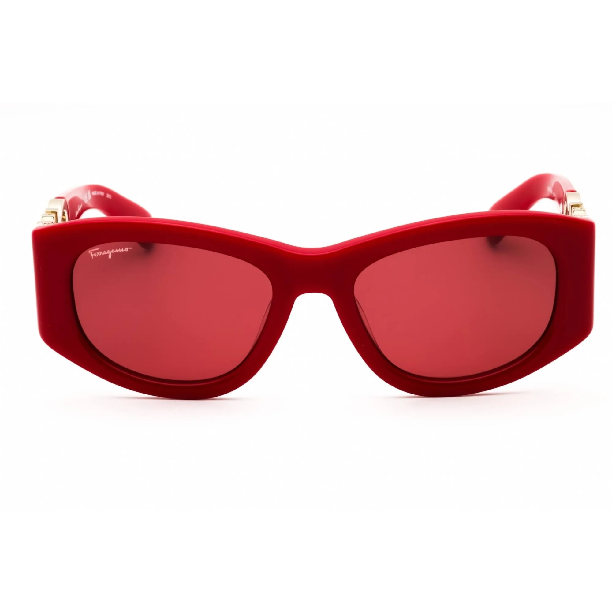 Salvatore Ferragamo Women's Sunglasses - Red Acetate Oval Full Rim Frame | SF1082S 600