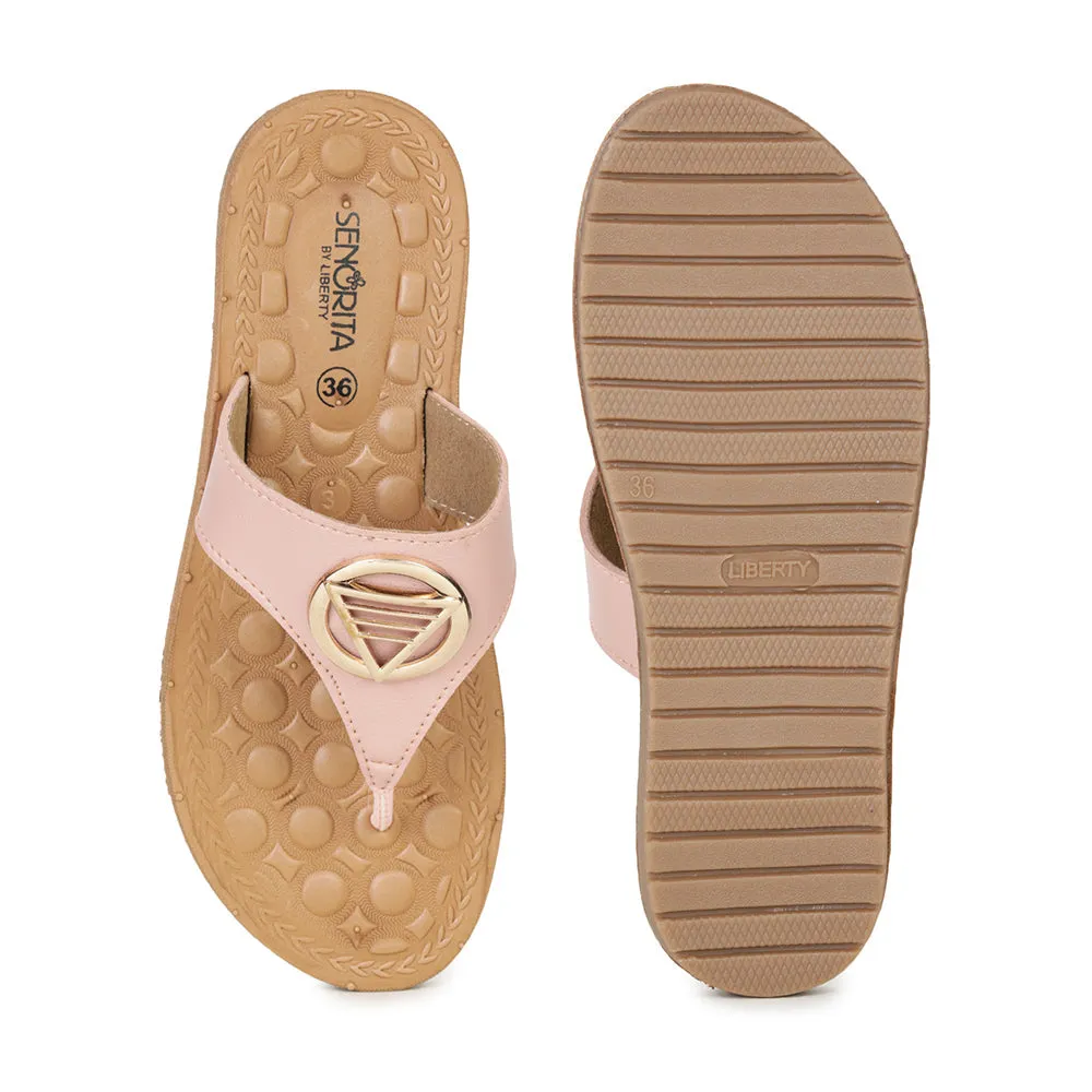 Senorita Casual Pink Slipper For Women Ch-509 By Liberty