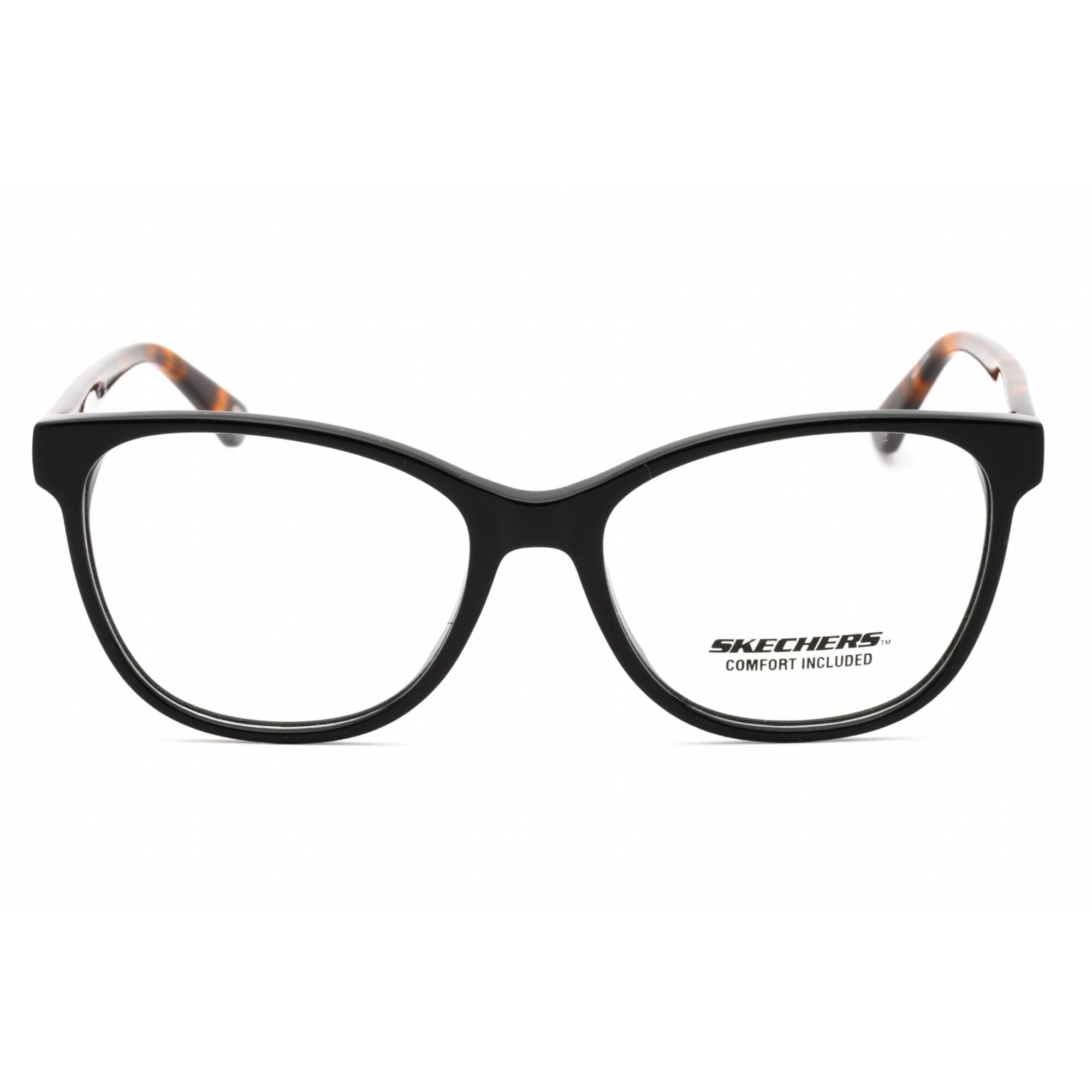 Skechers Women's Eyeglasses - Shiny Black/Tortoise Plastic Cat Eye Frame | SE2211 001