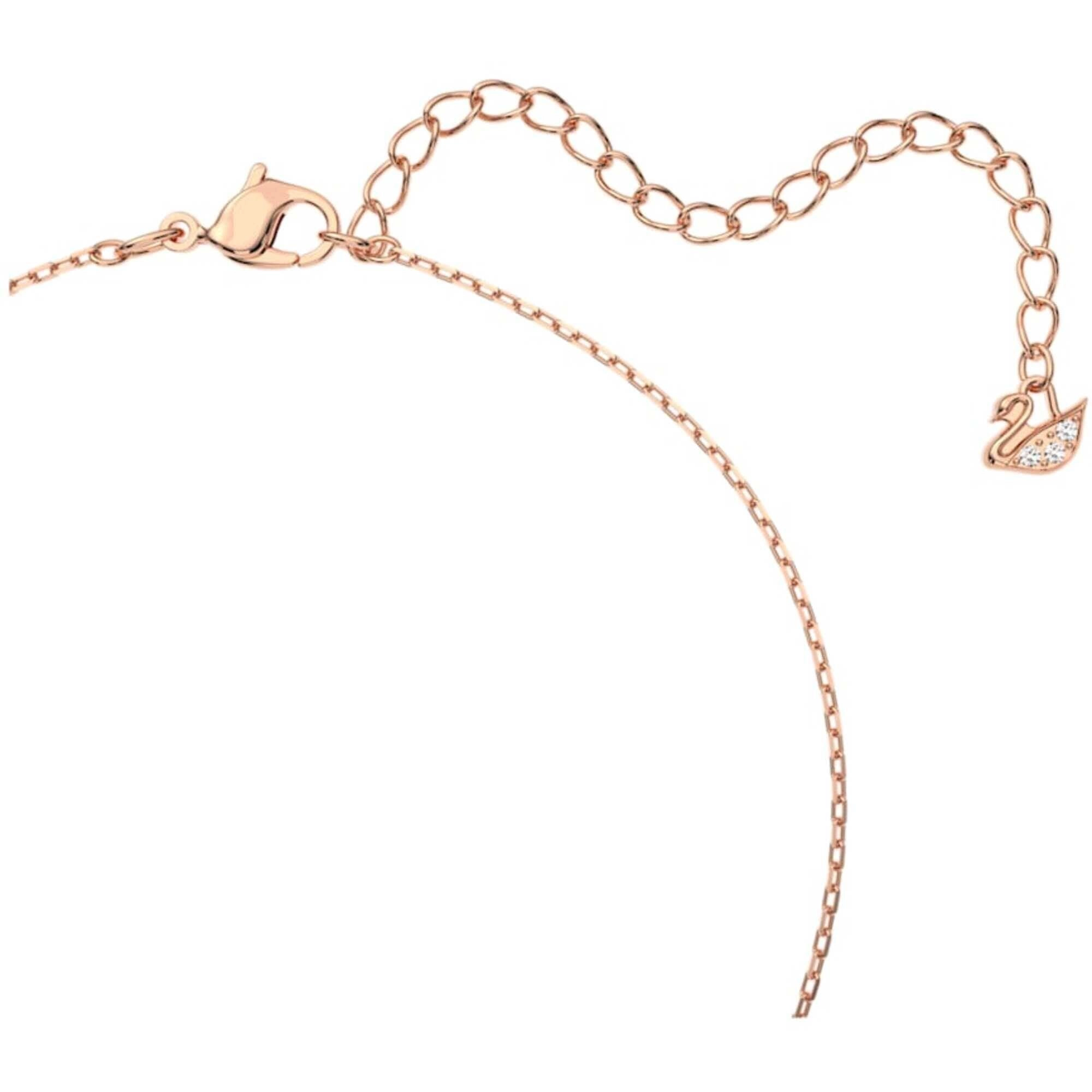 Swarovski Women's Necklace - Sparkling Dance Pink Stone Rose Gold Chain | 5514488