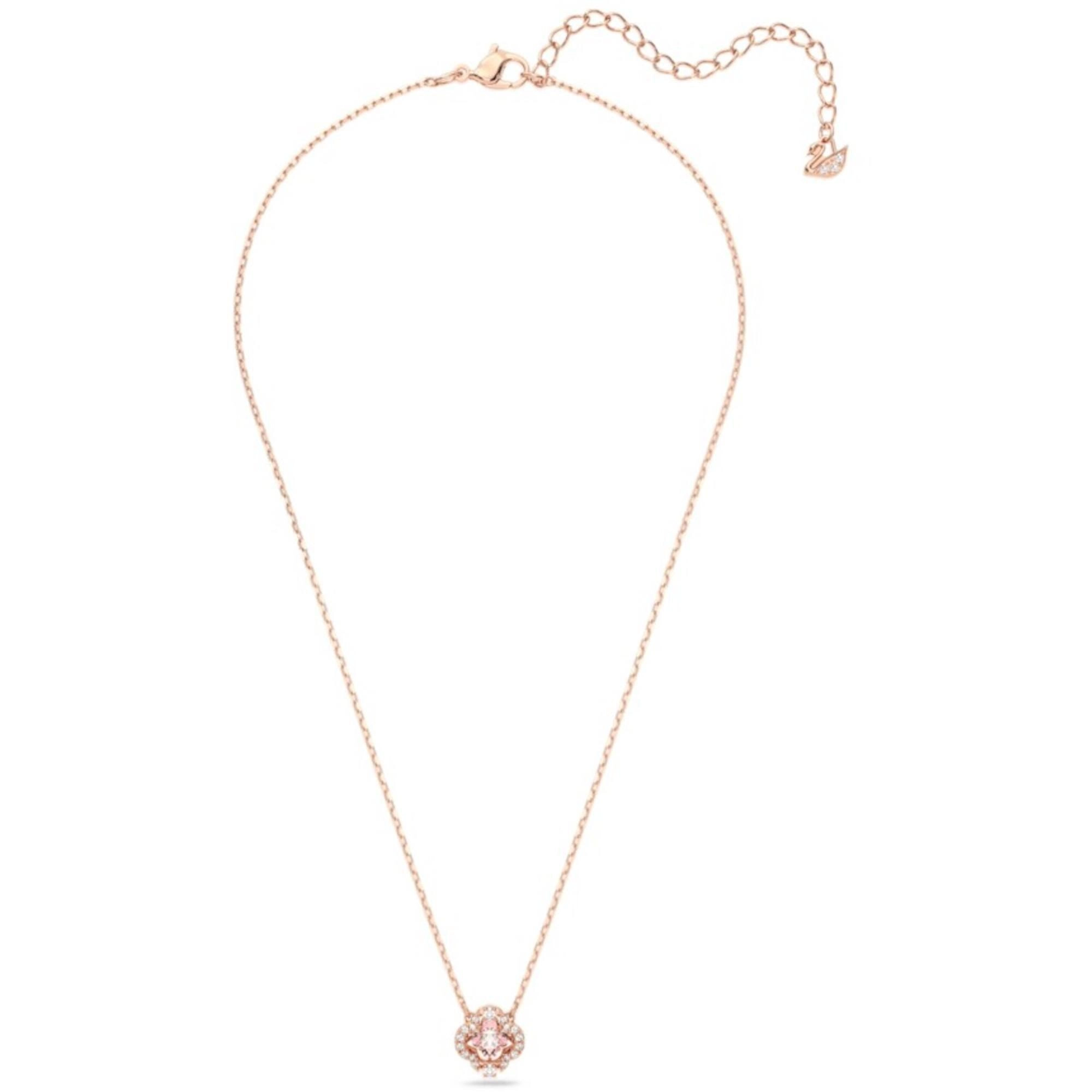 Swarovski Women's Necklace - Sparkling Dance Pink Stone Rose Gold Chain | 5514488