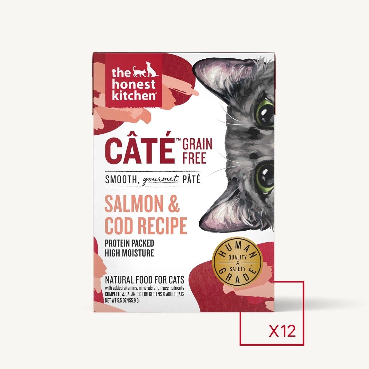 The Honest Kitchen Cate Salmon & Cod Pate Natural Wet Cat Food