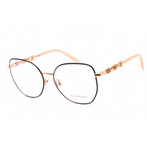 Tiffany Women's Eyeglasses - Black On Rubedo Metal Cat Eye Shape Frame | 0TF1147 6162