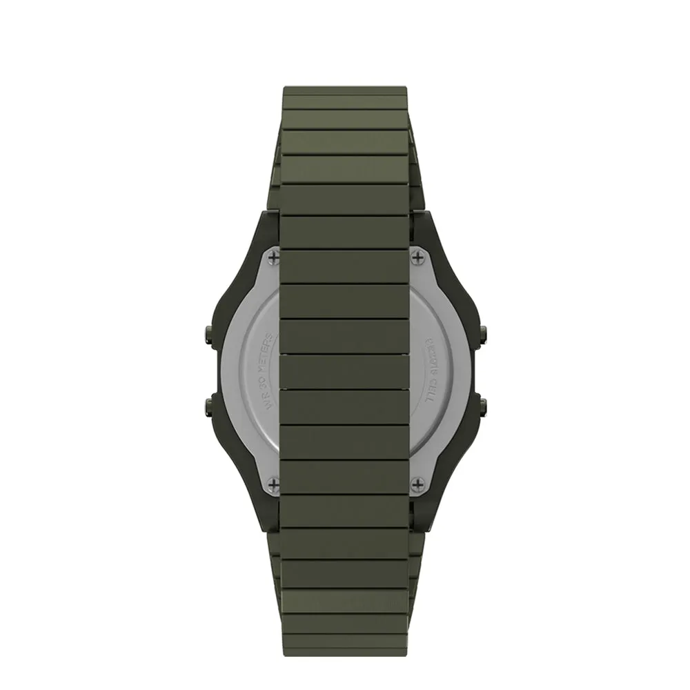Timex 80 Digital 34mm Stainless Steel Band