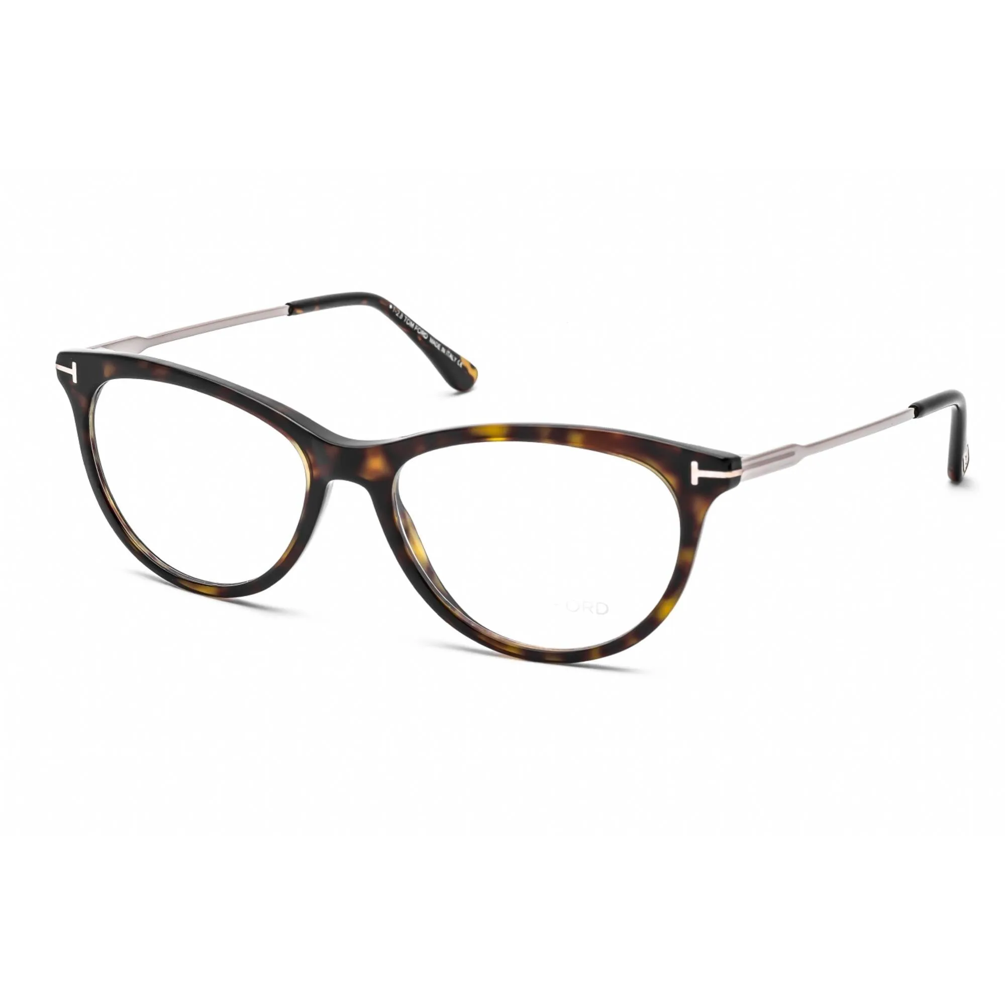 Tom Ford Women's Eyeglasses - Dark Havana Plastic Cat Eye Full Rim Frame | FT5509 052