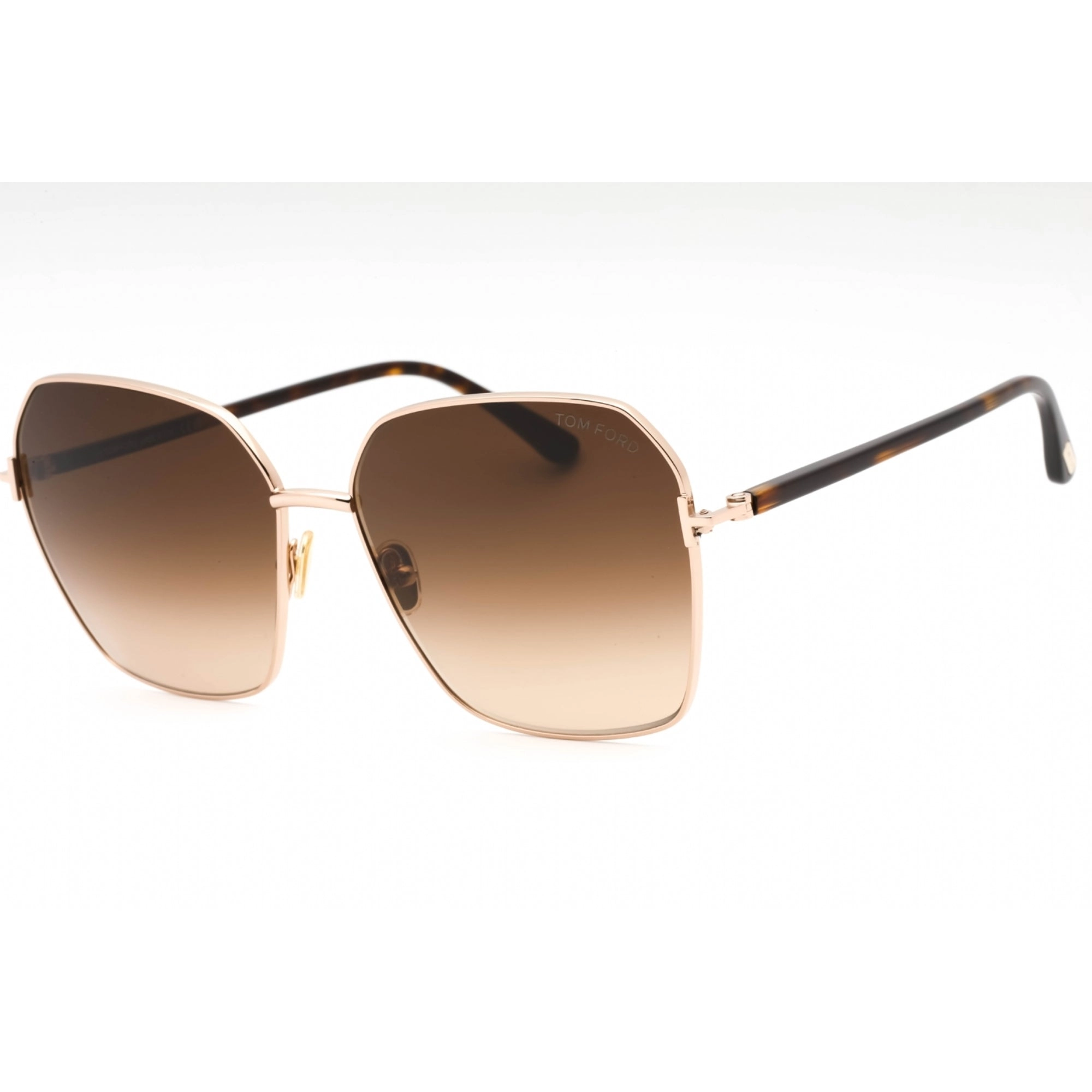 Tom Ford Women's Sunglasses - Dark Havana Metal Geometric Full Rim Frame | FT0839 52F