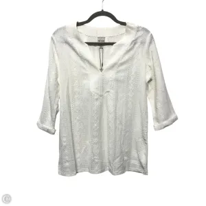 Top 3/4 Sleeve By Nic   Zoe In White, Size: Xs