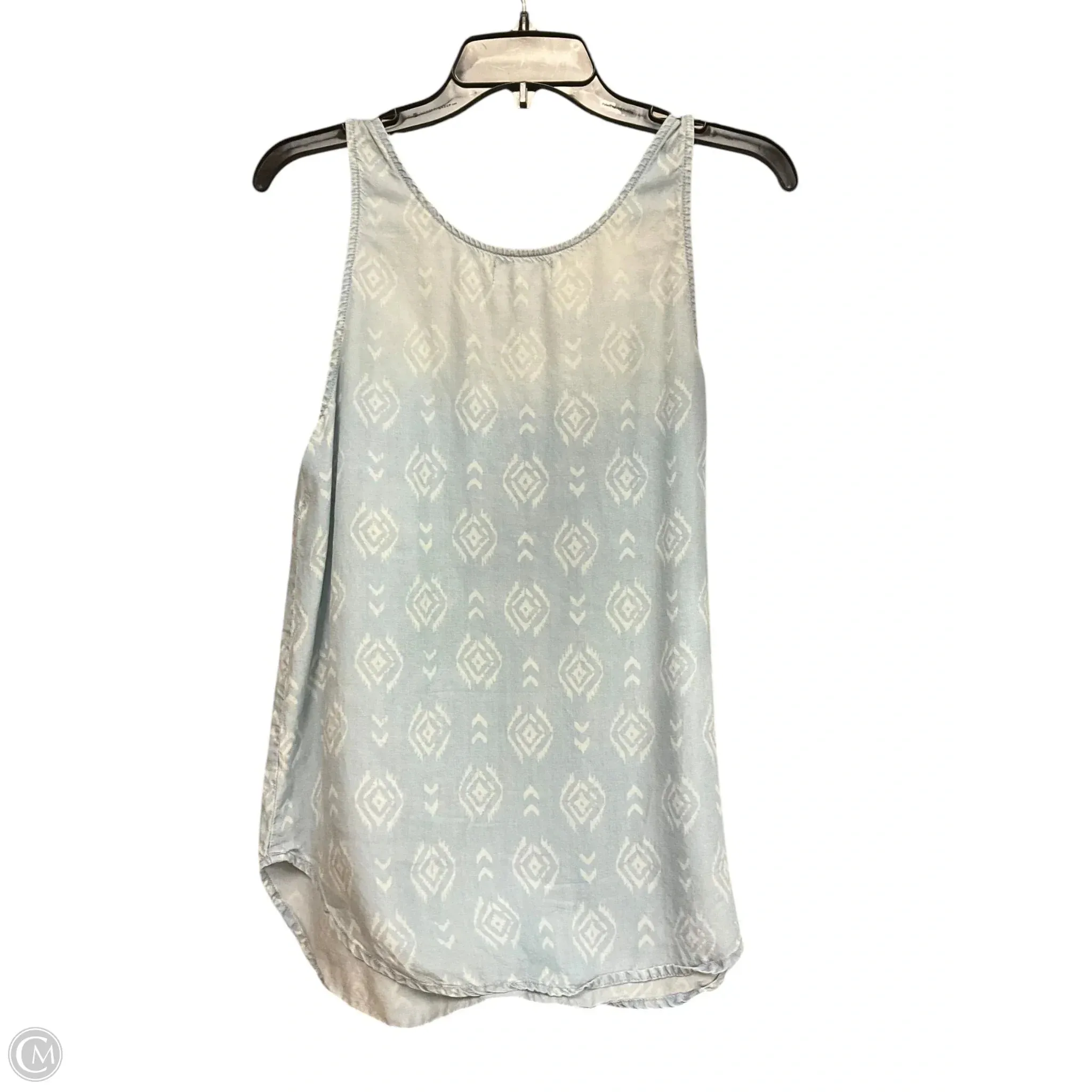 Top Sleeveless By Cloth & Stone In Blue & White, Size: M