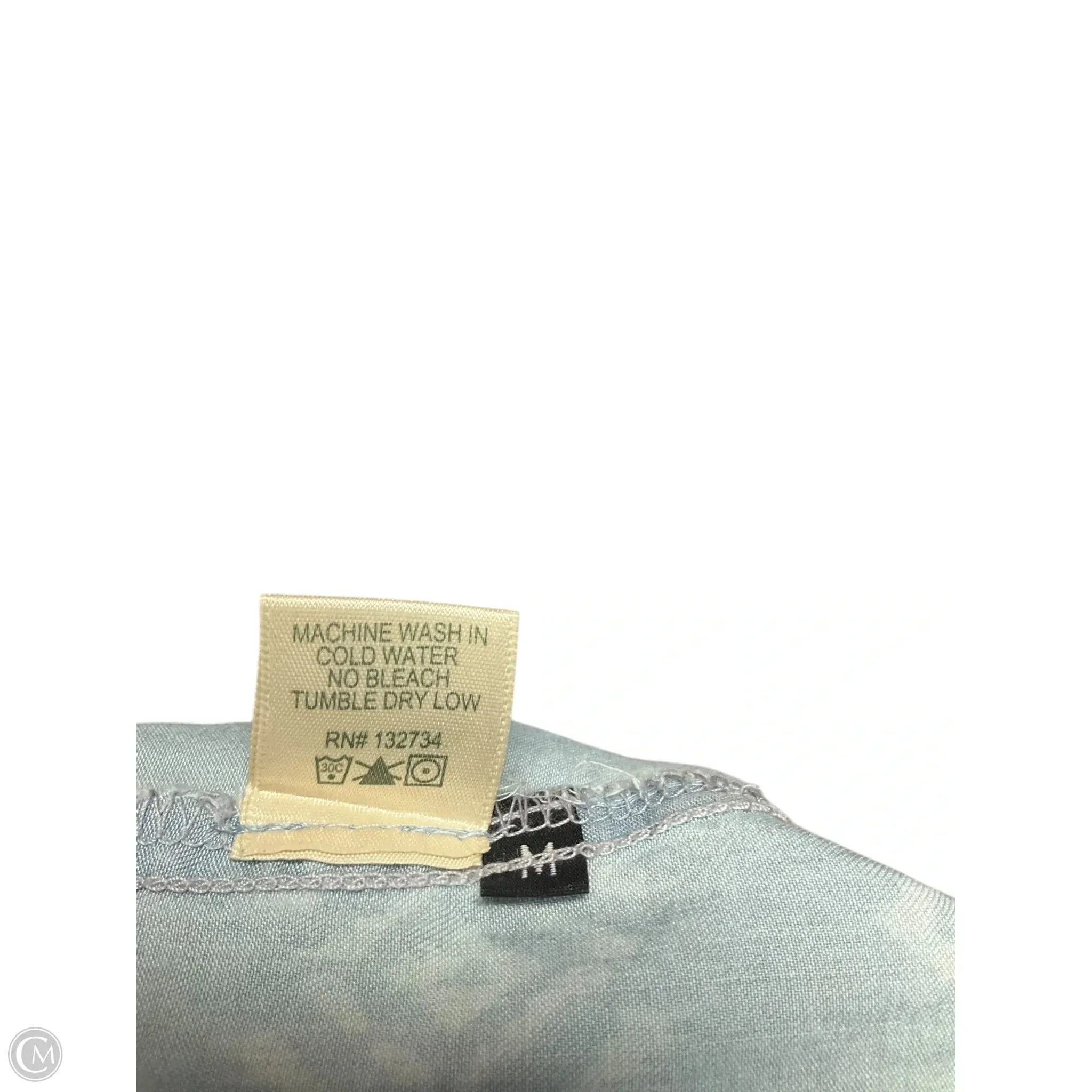 Top Sleeveless By Cloth & Stone In Blue & White, Size: M