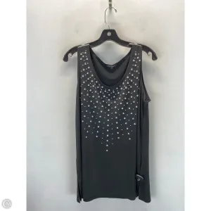 Top Sleeveless By Slinky Brand In Black & Silver, Size: L