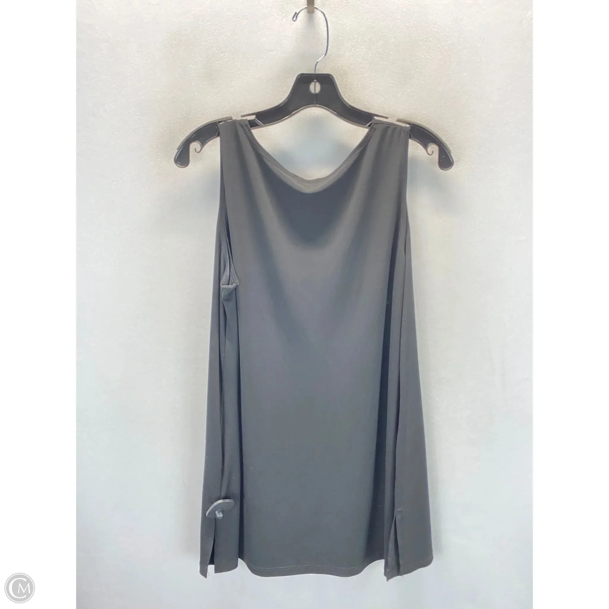 Top Sleeveless By Slinky Brand In Black & Silver, Size: L