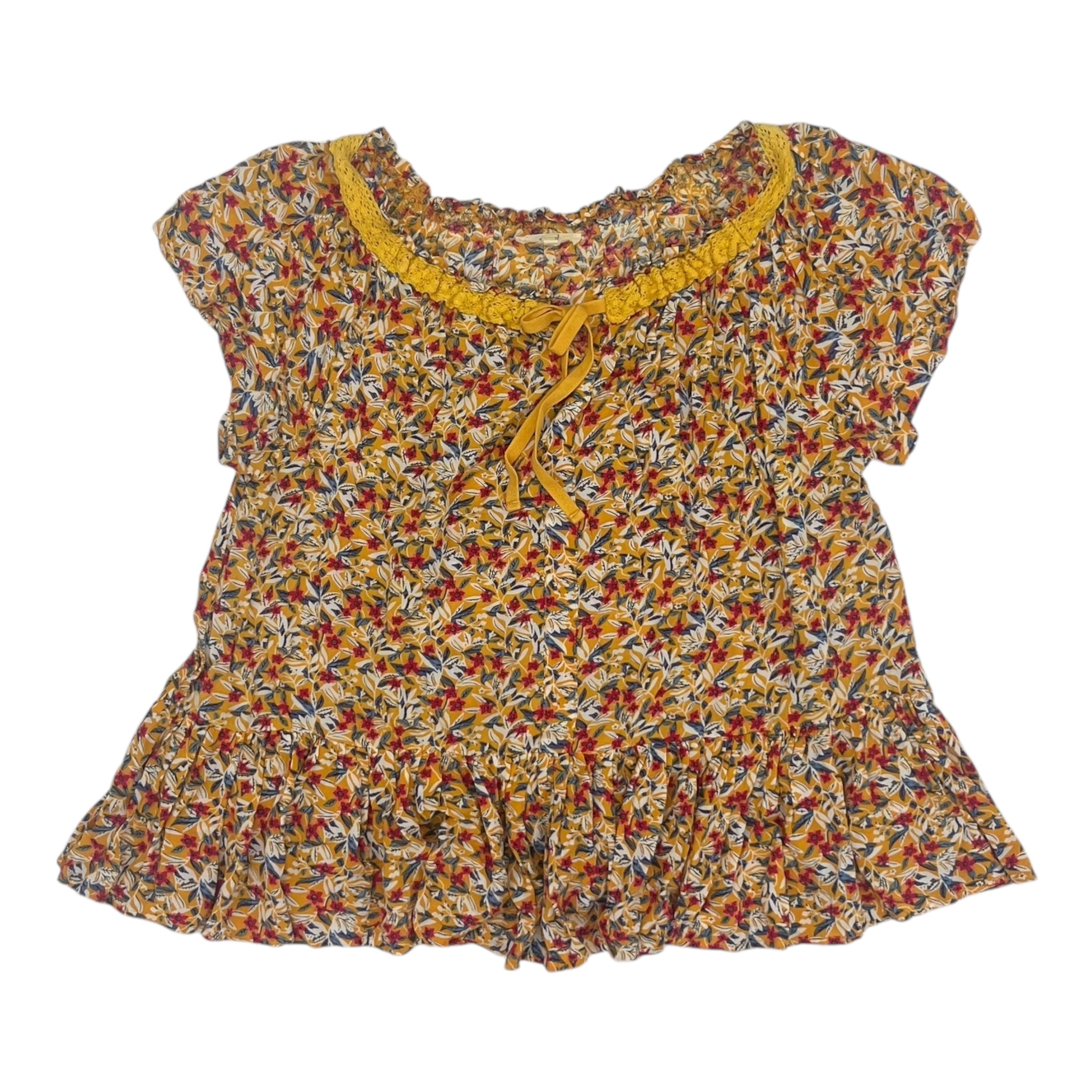 Top Ss By Easel In Floral Print, Size:S