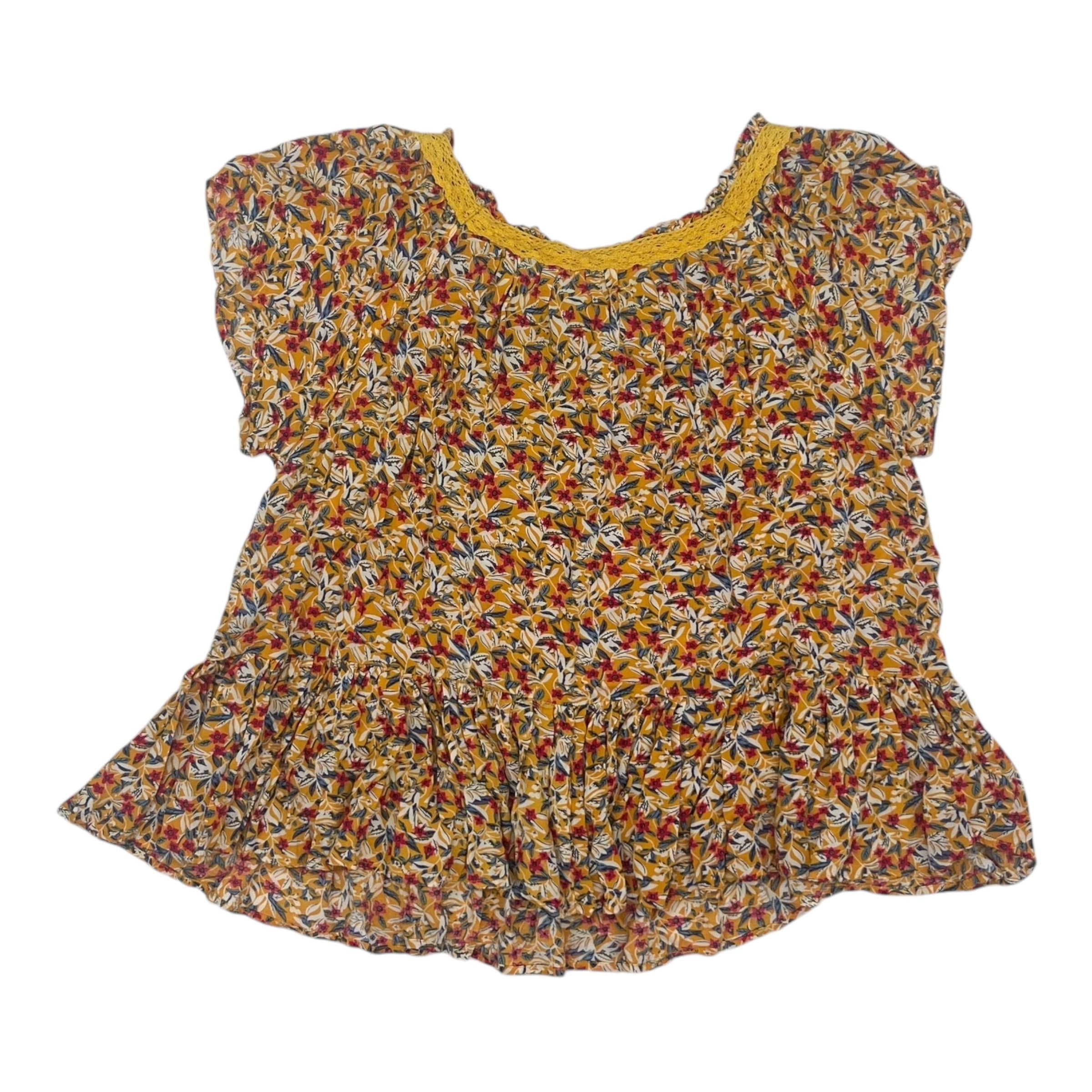 Top Ss By Easel In Floral Print, Size:S