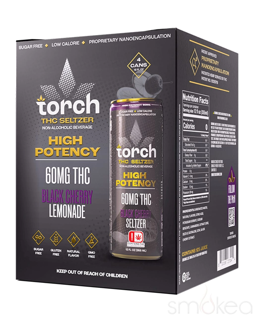 Torch High Potency THC Seltzer - Black Cherry