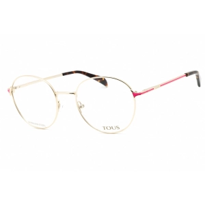 Tous Women's Eyeglasses - Light Gold Metal Round Shape Full Rim Frame | VTO448 0492
