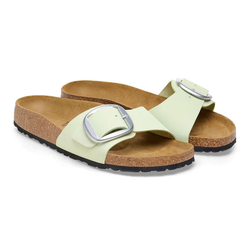 Unisex Madrid Big Buckle Natural Leather Patent Faded Lime Medium/Narrow