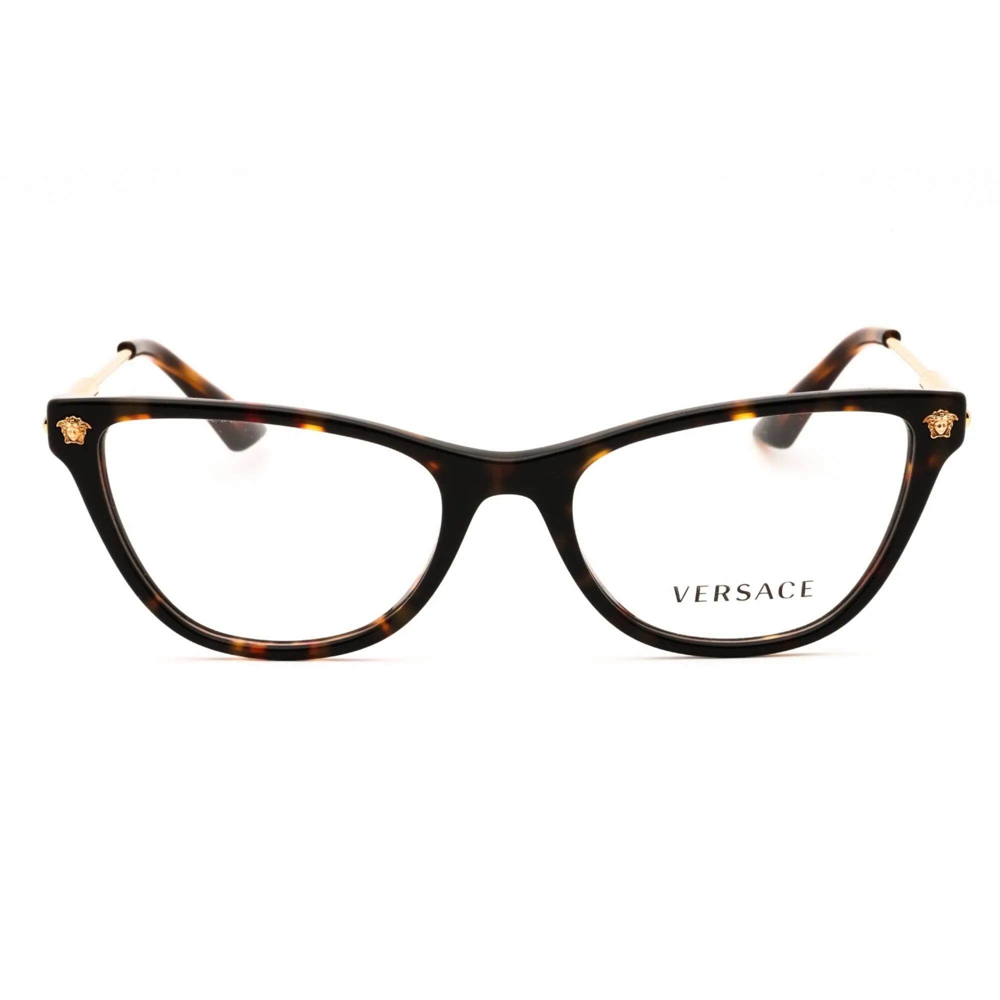 Versace Women's Eyeglasses - Dark Havana Plastic Cat Eye Full Rim Frame | 0VE3309 108