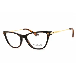 Versace Women's Eyeglasses - Dark Havana Plastic Cat Eye Full Rim Frame | 0VE3309 108