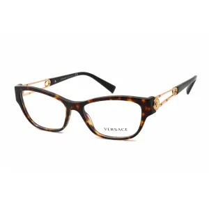 Versace Women's Eyeglasses - Dark Havana Plastic Cat Eye Shape Frame | 0VE3288 108