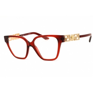 Versace Women's Eyeglasses - Transparent Red Plastic Full Rim Frame | 0VE3358B 5476