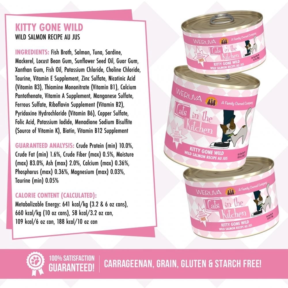Weruva Cats in the Kitchen Kitty Gone Wild Canned Cat Food